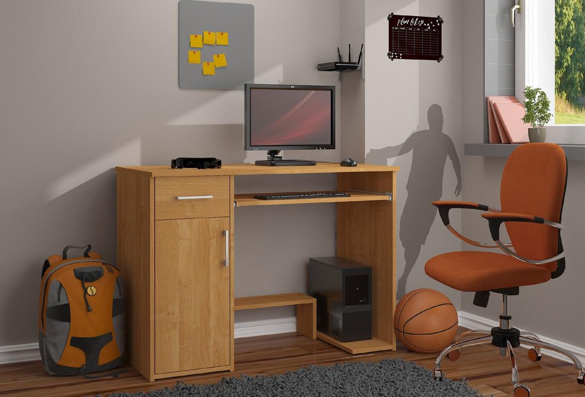 SCHREIBTISCH Erlefarben 74/90/50 - Erlefarben, Holzwerkstoff (124/85/74cm) - RAUMHIRSCH FURNITURE
