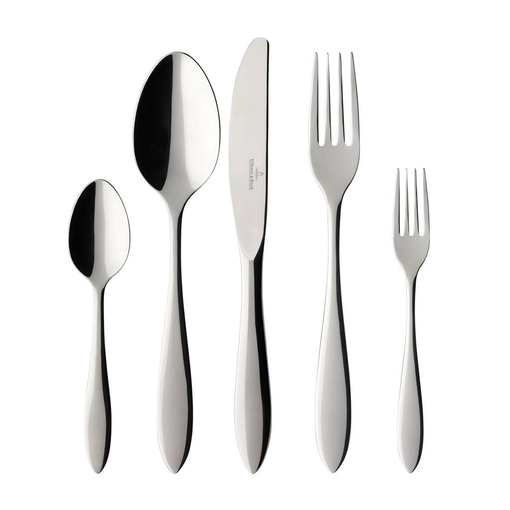 TAFELBESTECK GEBÜRSTET Arthur grau 30-tlg. - Grau, Metall - Villeroy & Boch