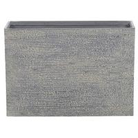 BLUMENTOPF grau rechteckig 29/70/50 cm Edessa - Grau, Stein (50cm) - Beliani