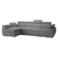 ECKSOFA Boston LCP, Seite: Links LCP+2R+1P(65) - Silberfarben/Graphitfarben, Holz/Textil (320/170cm) - MIRJAN24