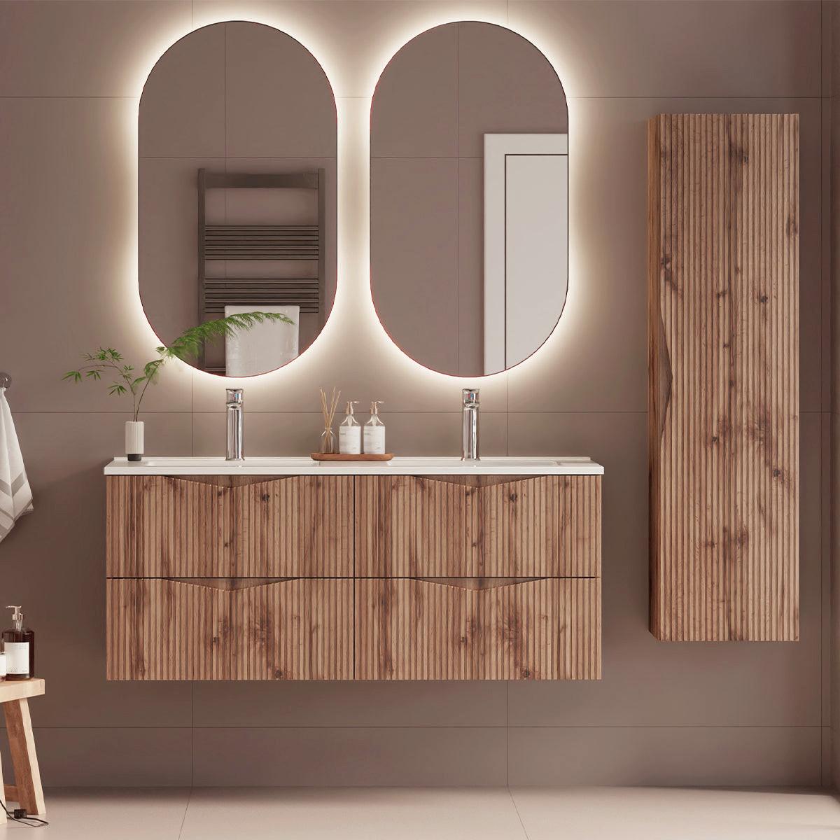 WASCHTISCHUNTERSCHRANK 120cm Tao Holz - Braun, Holzwerkstoff (120/50/46.5cm) - Petits-meubles