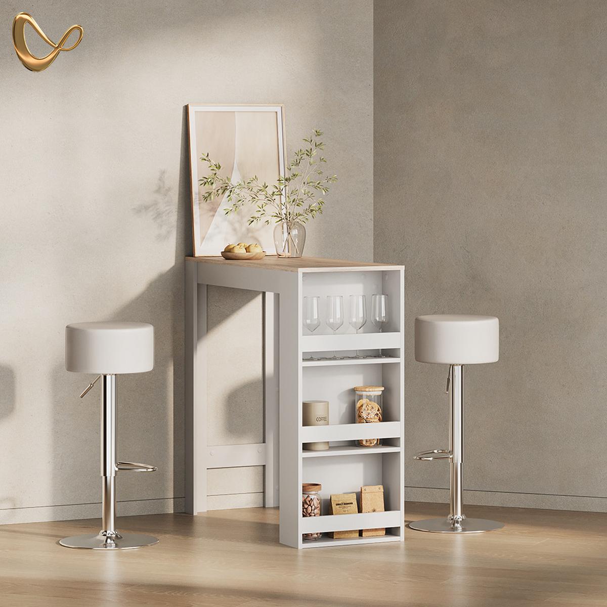 BARTISCH Regusa Weiß/Sonoma 45 x 110 cm - Weiß/Sonoma Eiche, Holzwerkstoff (110/45/106cm) - Livinity®