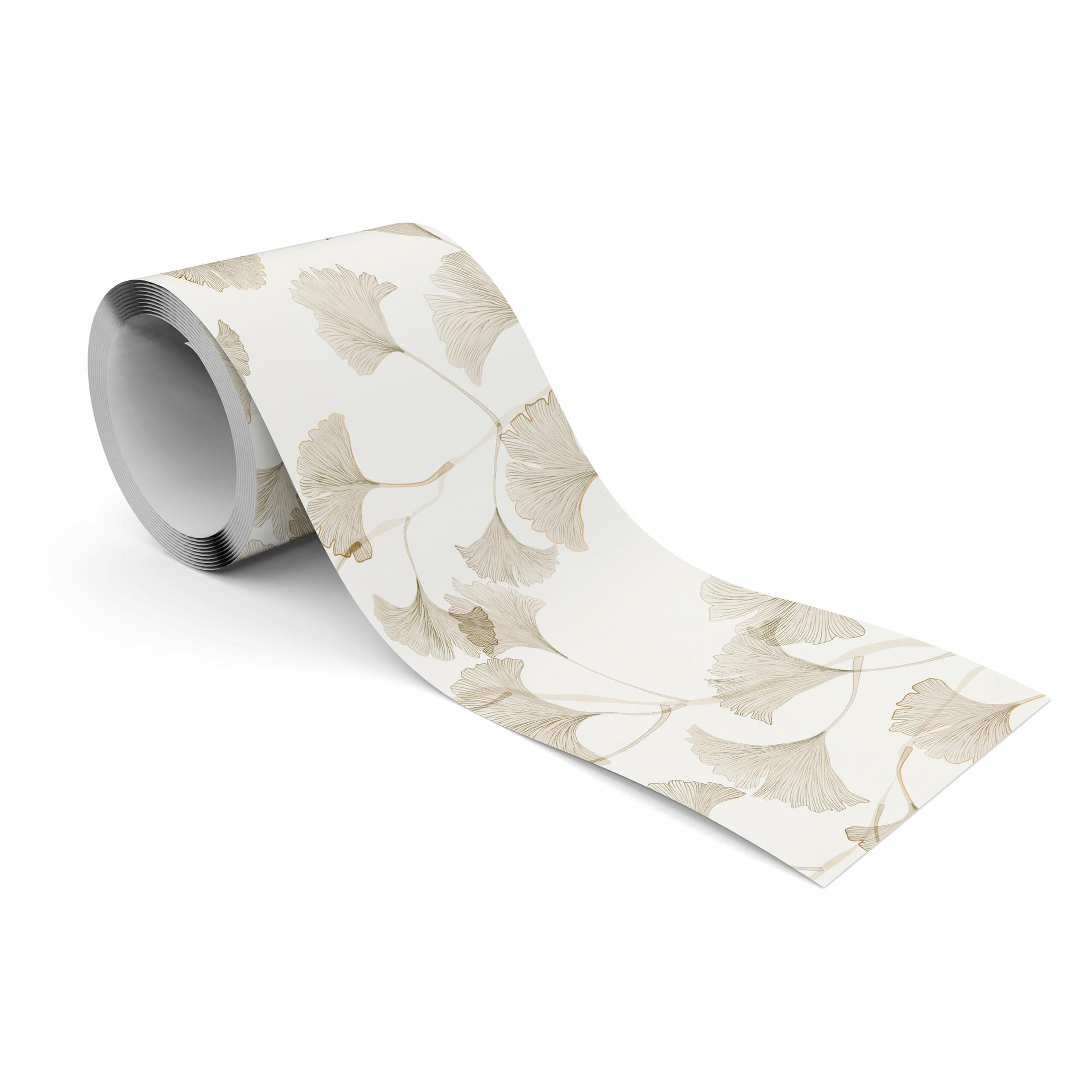 TAPETENBORDÜRE selbstklebend für Wohnzimmer Blätter Pflanzen Natur - Beige/Braun, Papier (10/300/300cm) - Muralo