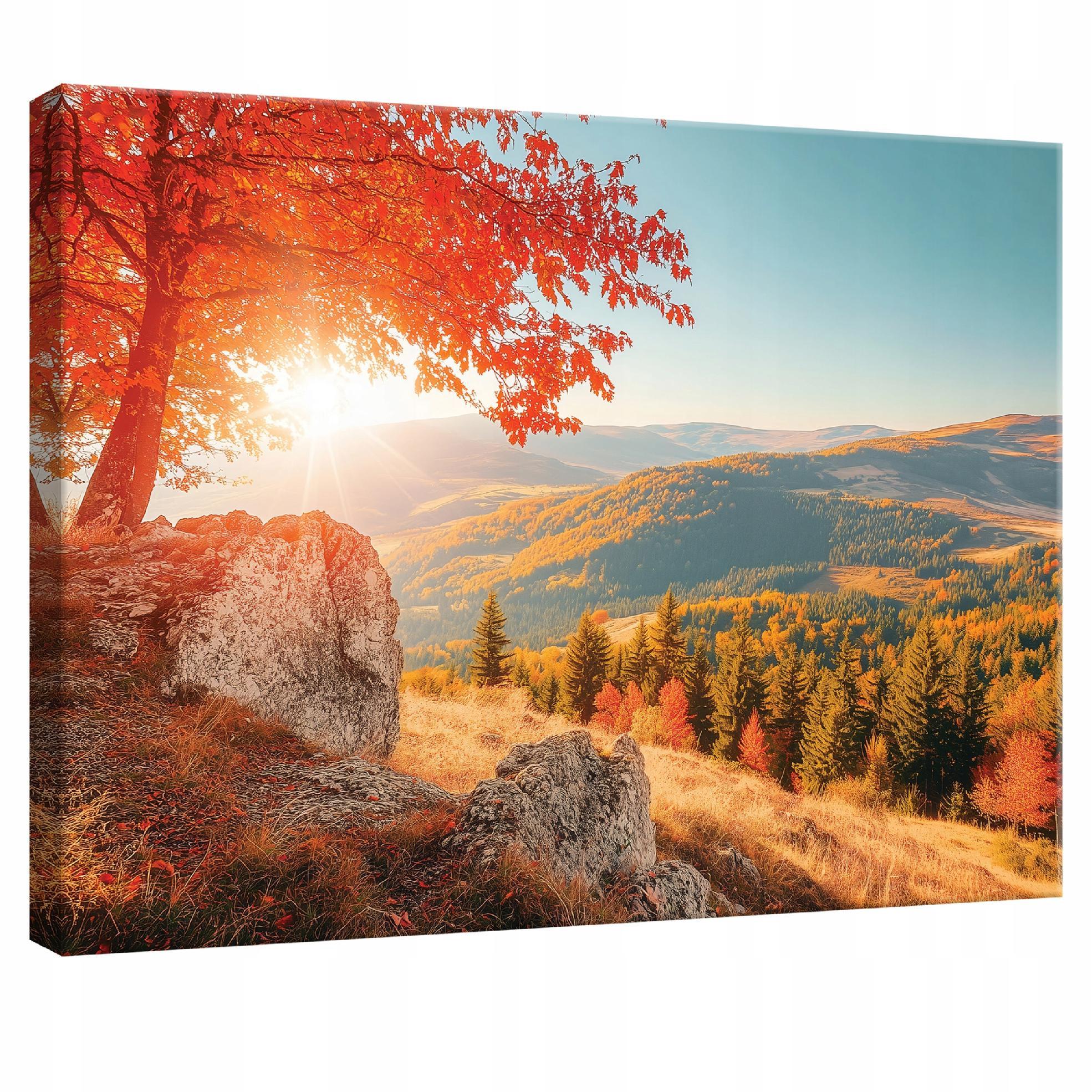 LEINWANDBILD Berge Landschaft Modern 120x80 - Multicolor, Holzwerkstoff (120/80cm) - Wallarena