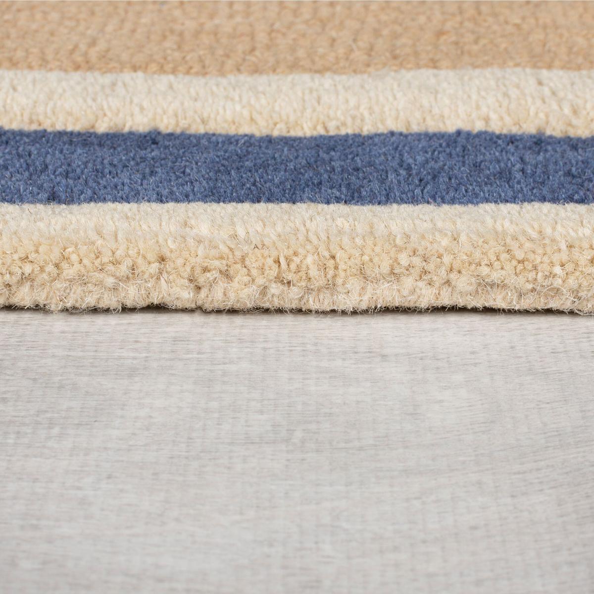 WOLLTEPPICH DERWENT, geometrisch, Blau-Bunt, 60 x 230 cm - Multicolor, Textil (230/60cm) - KADIMA DESIGN