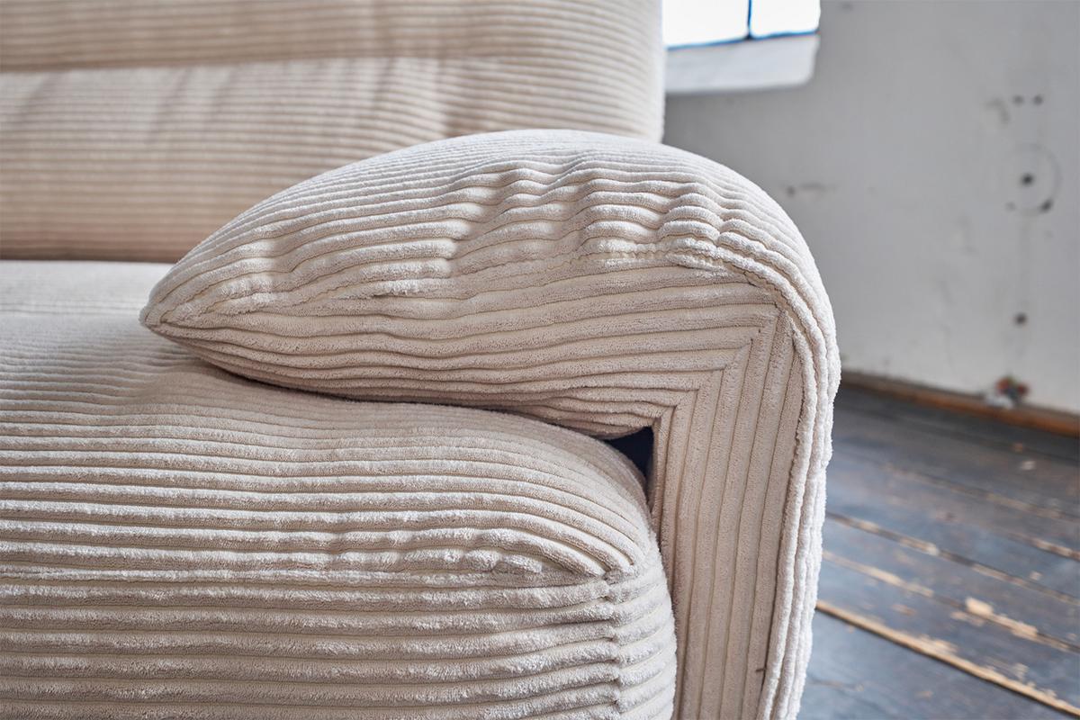 SOFA CINE Braun Cord - Schwarz/Braun, Kunststoff/Textil (284/84/106cm) - KAWOLA