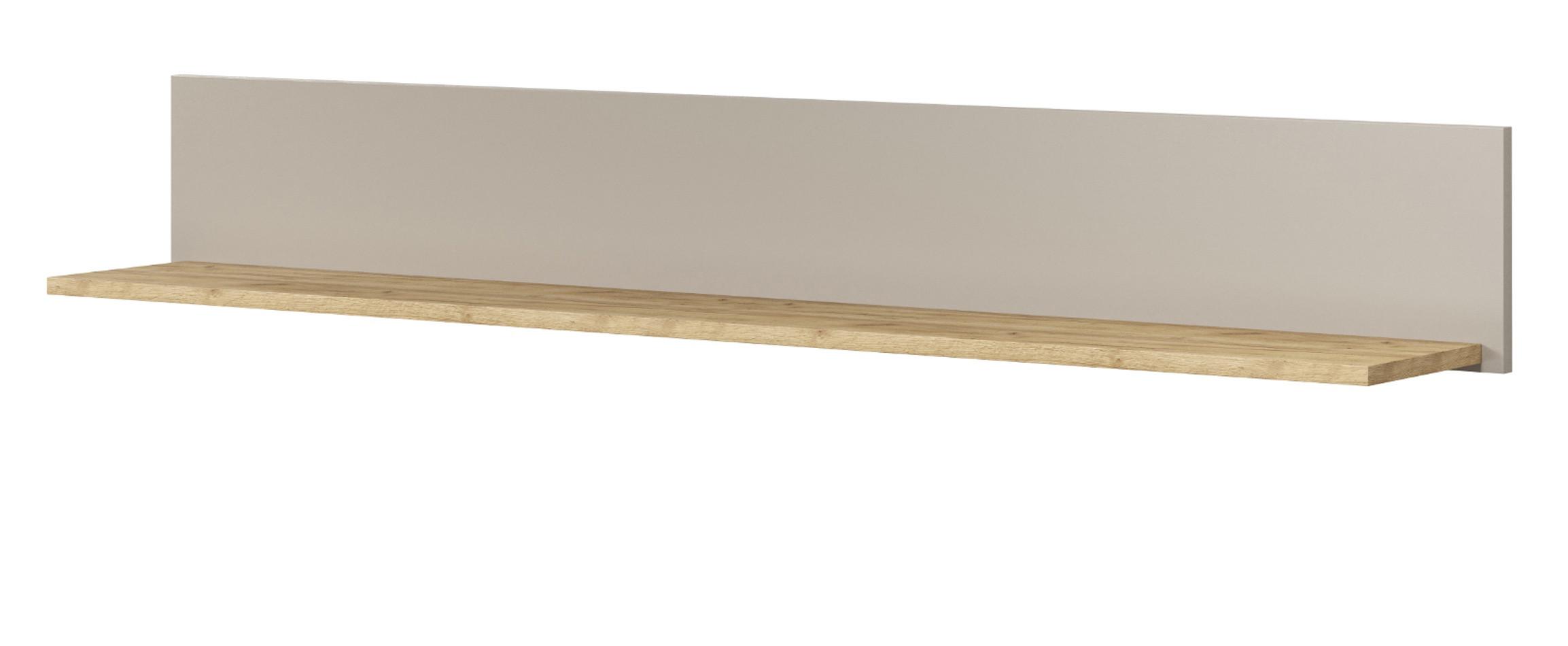 WANDBOARD Sand, Evoke Eiche, Wandregal 140 cm - Kaschmir, Holzwerkstoff (140/20/22cm) - Top.Furn