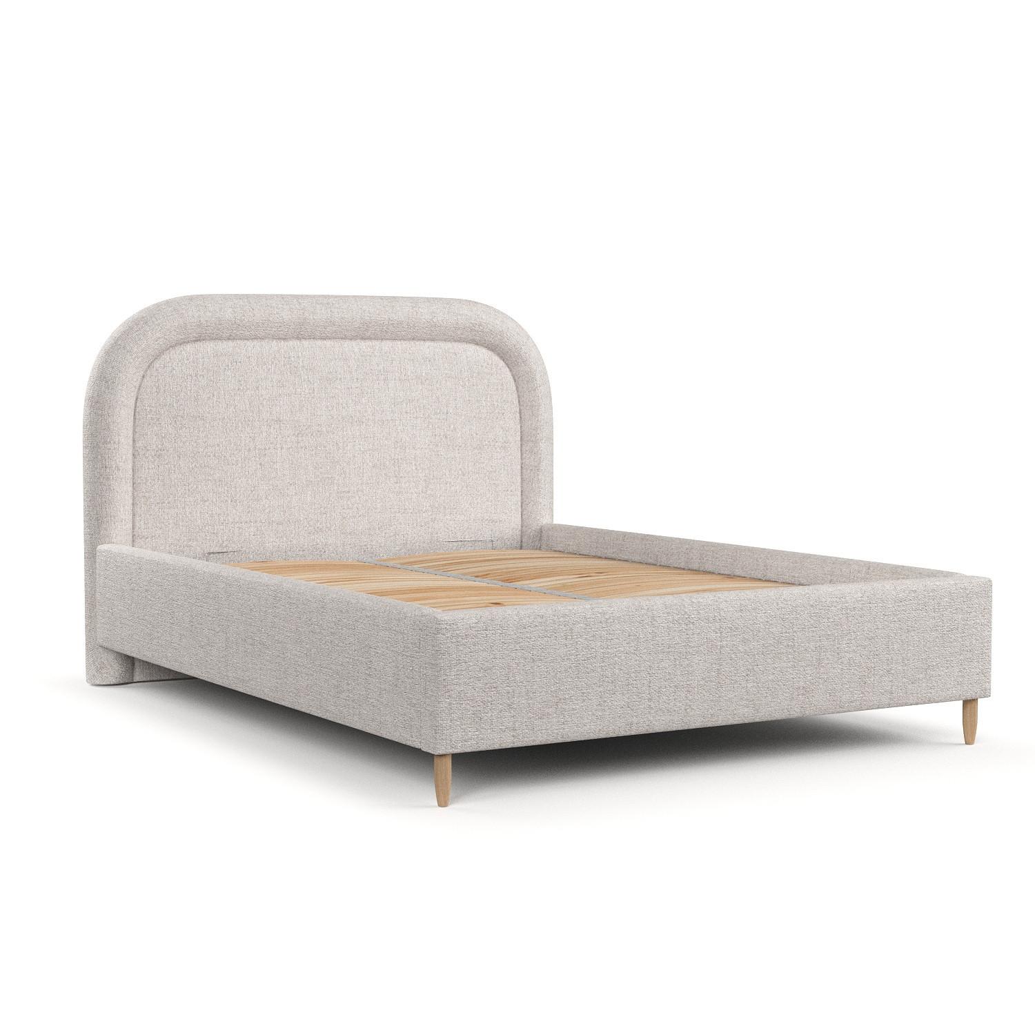 POLSTERBETT Zoya 140/200 cm Hellbeige im Neve Stoff - Sandfarben/Naturfarben, Holz/Holzwerkstoff (140/200cm) - AltaBeds