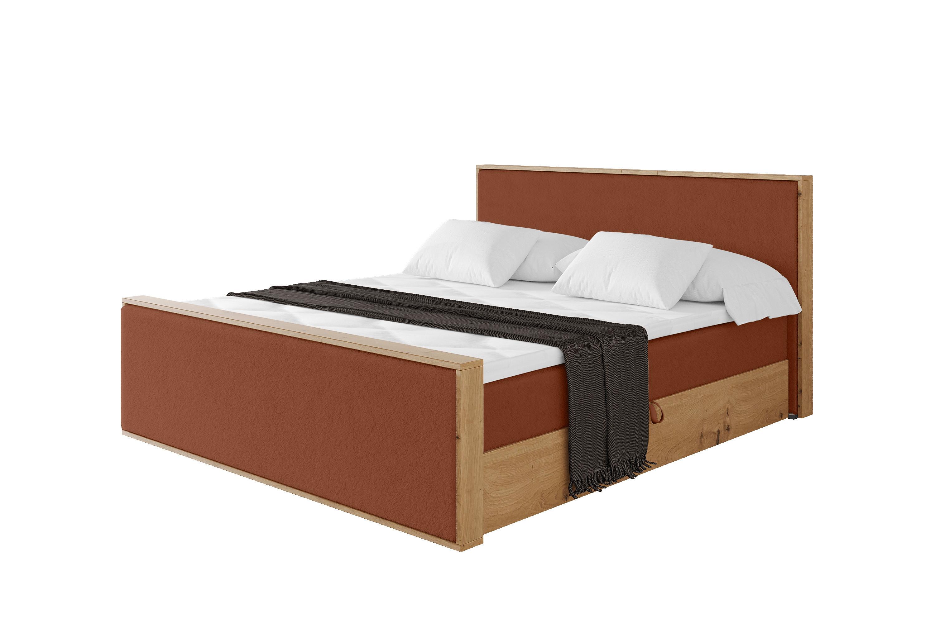 BOXBETT LOLLI9 -Z 140x200 - H4 Rot - Rot, Holzwerkstoff (140/200cm) - ALTDECOR