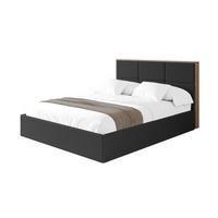POLSTERBETT mit Bettkasten und Lattenrost, Boxbett ohne Matratze - LILA 140x200 Schwarz - Schwarz Hochglanz, Holzwerkstoff/Textil (140/200cm) - ALTDECOR
