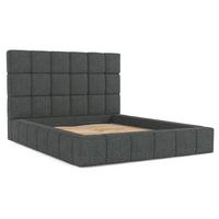 POLSTERBETT Skiathos mit Stauraum 200/200 cm Anthrazit im Bubble Stoff - Anthrazit/Schwarz, Holz/Holzwerkstoff (200/200cm) - AltaBeds
