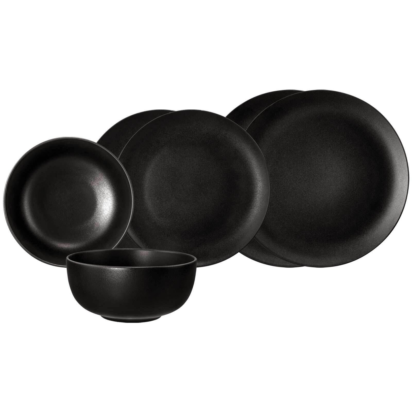 BASIC-SET Liberty Velvet Black schwarz 6-tlg. - Schwarz, Keramik (2/2/2cm) - Seltmann Weiden