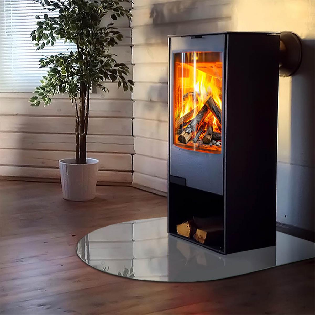 GLASPLATTE für Kamin 100x100 cm - Grau, Glas (100/100/0.4cm) - TULUP