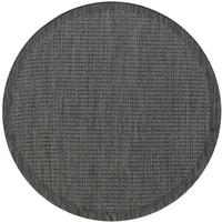 TEPPICH Outdoor DAFNE in Schwarz, einfarbig, Ø 200 cm - Grau, Textil (200/200cm) - KADIMA DESIGN
