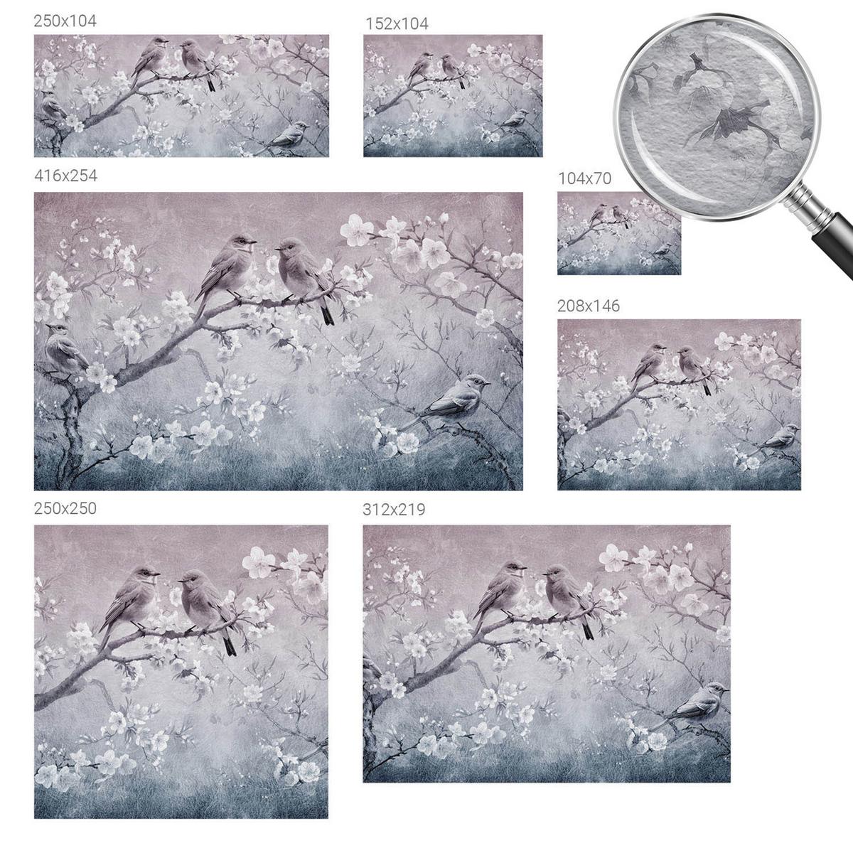 FOTOTAPETE 416x254 cm - Subtile Natur - Grau, Textil (416/254cm) - Wallfluent