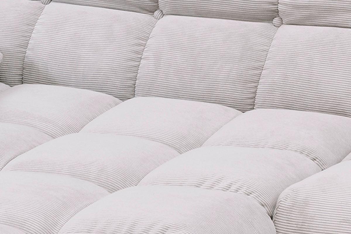 ECKSOFA VIVIEN Silber Cord - Silberfarben/Schwarz, Kunststoff/Textil (290/178cm) - KAWOLA