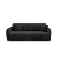 SOFA Dora 3 Sitzplätze Schwarz - Schwarz, Holz (233/92/110cm) - Petits-meubles