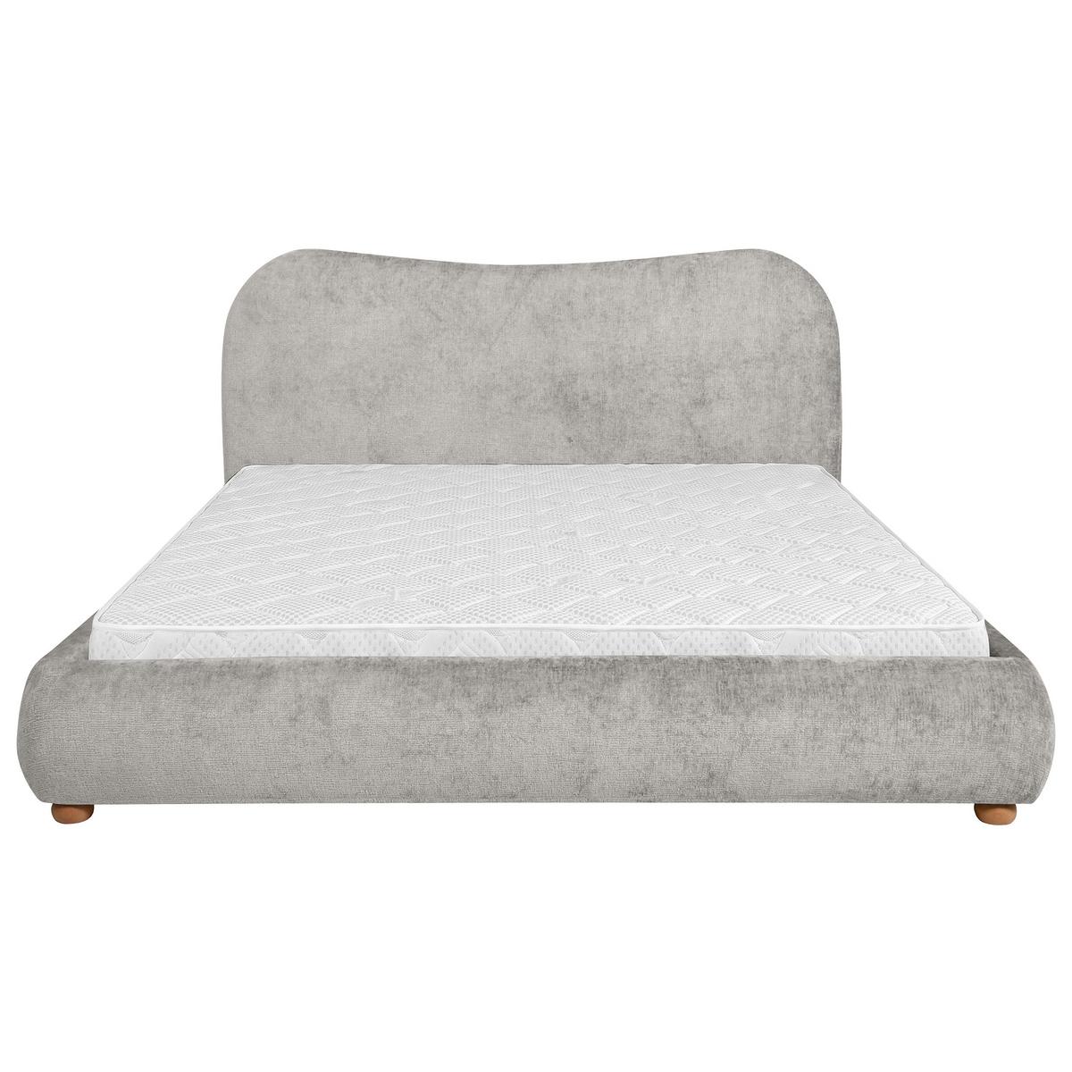 POLSTERBETT Sonho, Doppelbett 160x200 cm mit Schaumstoffmatratze 10 cm, Chenille-Stoff, Beige - Beige, Textil (160/200cm) - Beautysofa