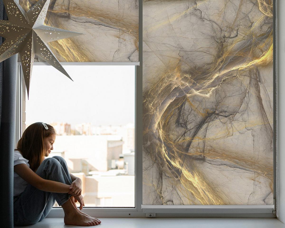 INNENROLLO - Fensterrollo - Rollo - 90x140 cm - Dekoratives Rohmaterial - Beige, Kunststoff (90/140/0.5cm) - TULUP
