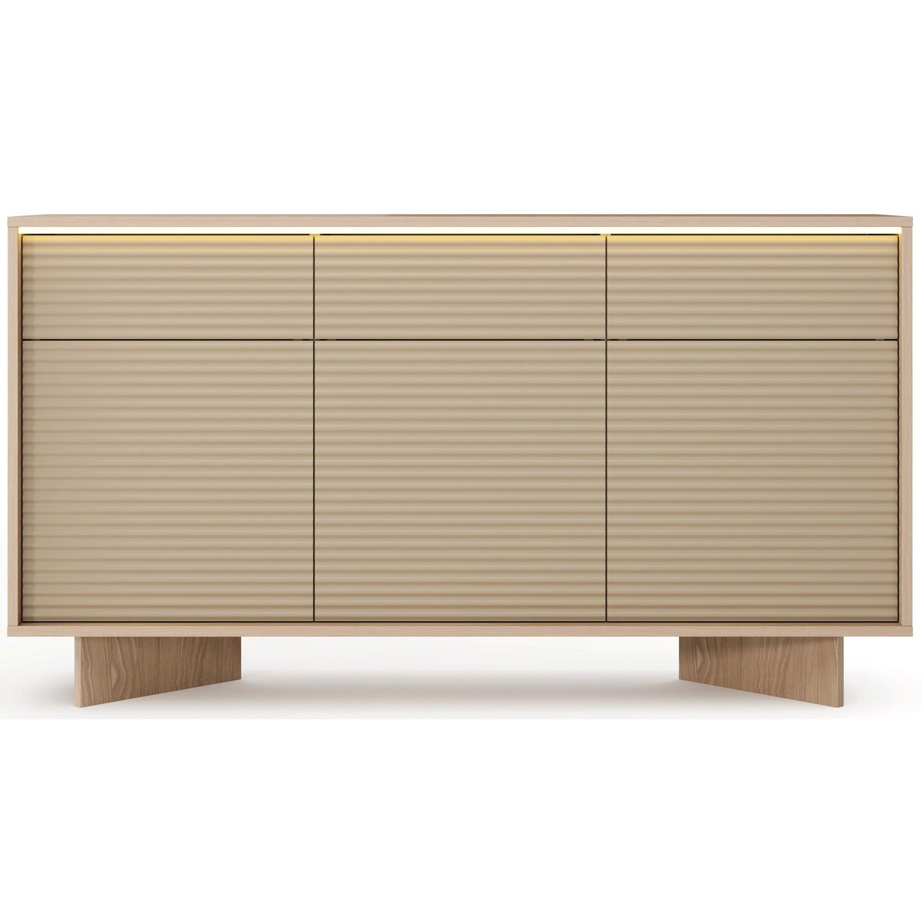 SIDEBOARD Semi 153 cm - Beige/Cappuccino, Holzwerkstoff (153.9/84.4/40cm) - Selsey