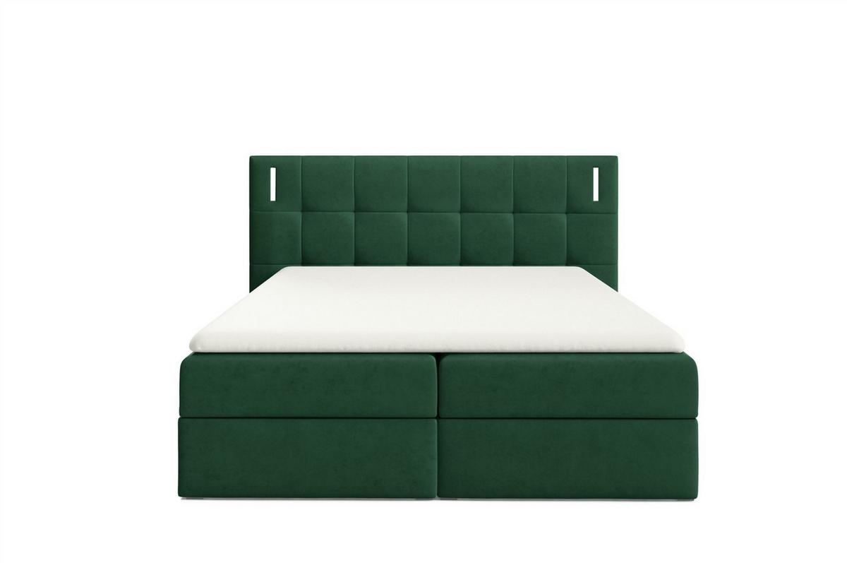 BOXBETT Martim Premium - Grün, Holzwerkstoff/Textil (160/200cm) - Fun Möbel