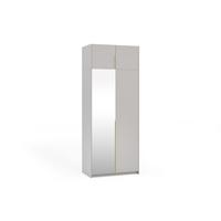DREHTÜRENSCHRANK THALIA 100/250/58cm 2-türig mit Spiegel Kaschmir - Kaschmir, Holzwerkstoff (100/250/58cm) - MASSENO