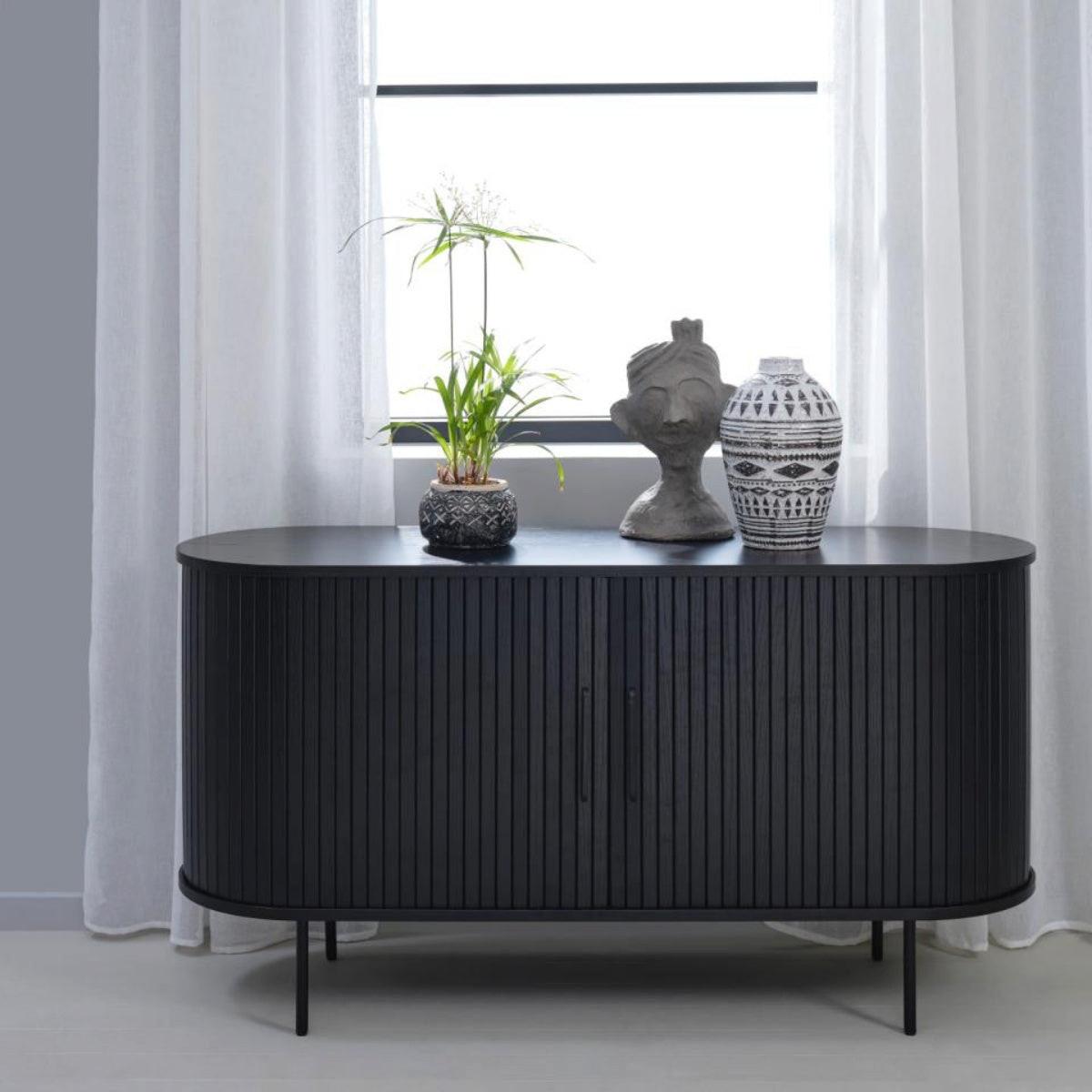 SIDEBOARD Gativel Schwarz - Schwarz, Holzwerkstoff/Kunststoff (140/76/45cm) - Selsey