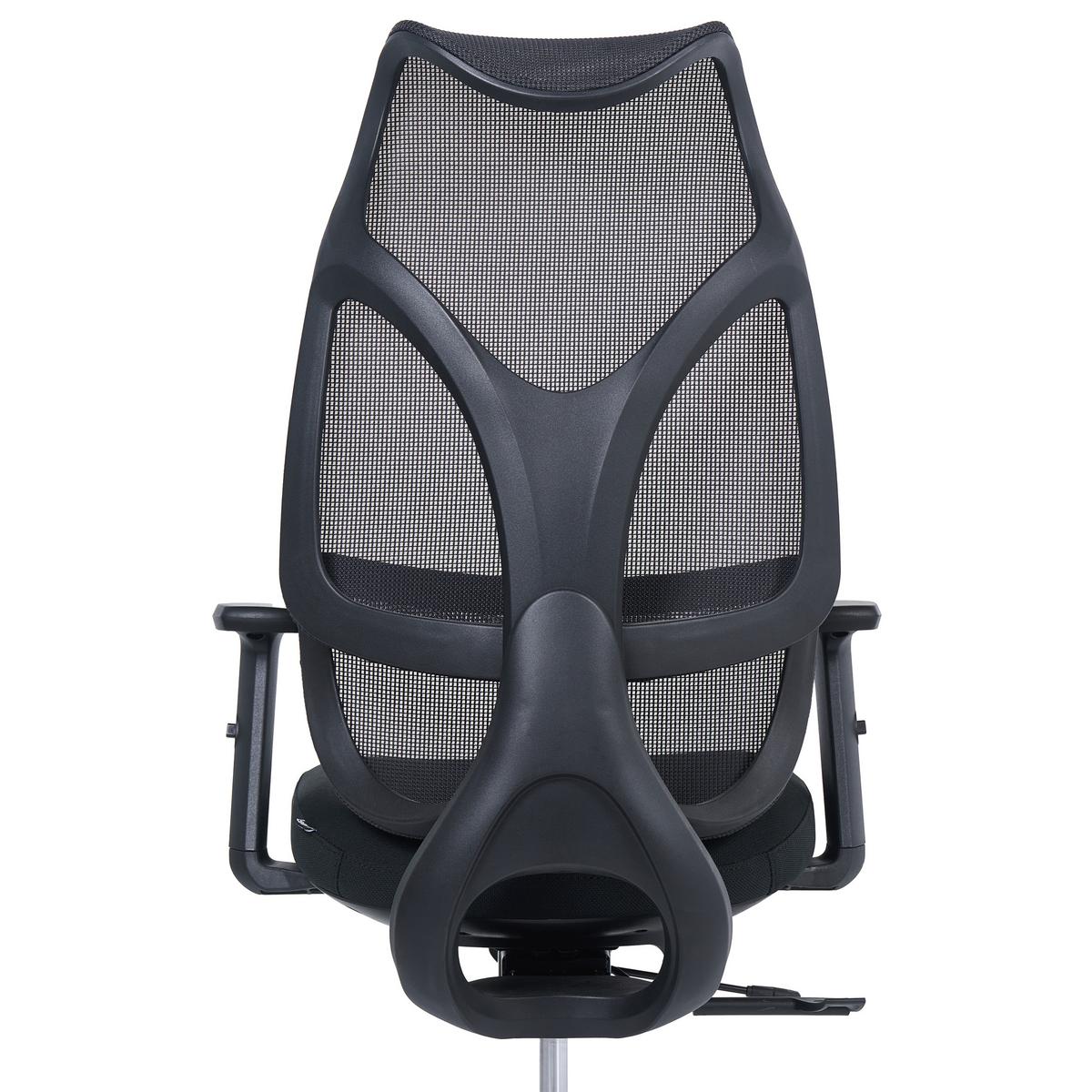 BÜROSTUHL Stoff Schwarz Velio - Schwarz, Textil (40/115/60cm) - Beliani