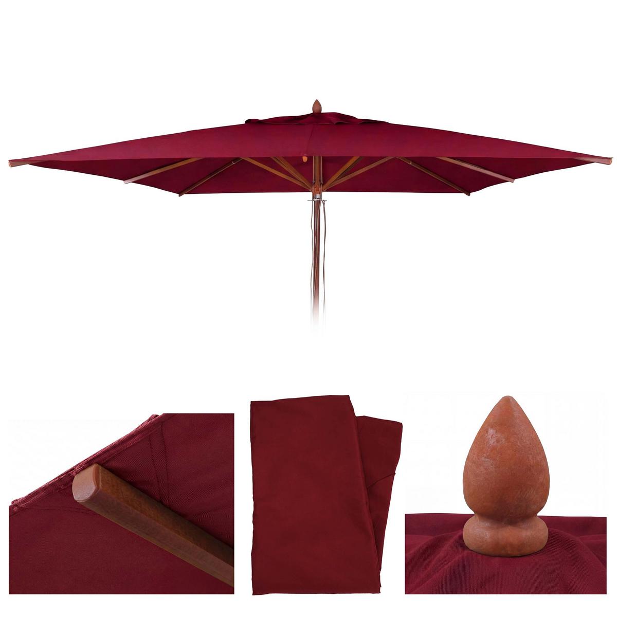 SCHIRMBEZUG C57B Bordeaux - Bordeaux, Textil (300/300cm) - MCW