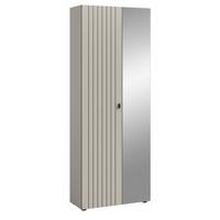 GARDEROBENSCHRANK Kaschmir 70 x 192 cm, Schuhschrank mit variabler Inneneinteilung - Kaschmir/Schwarz, Glas/Holzwerkstoff (70/192/37cm) - Inn.Furn