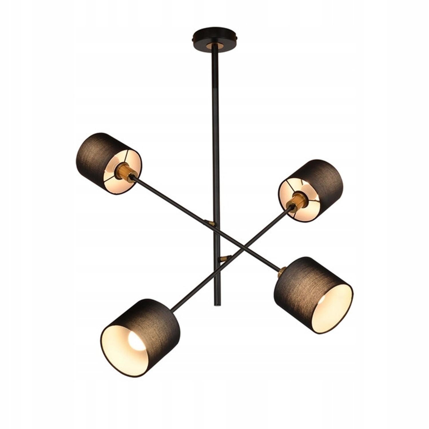 PENDELLEUCHTE Reiner 4-flammig 68/68/85 cm - Schwarz, Metall (68/68/85cm) - Nettlife