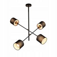PENDELLEUCHTE Reiner 4-flammig 68/68/85 cm - Schwarz, Metall (68/68/85cm) - Nettlife