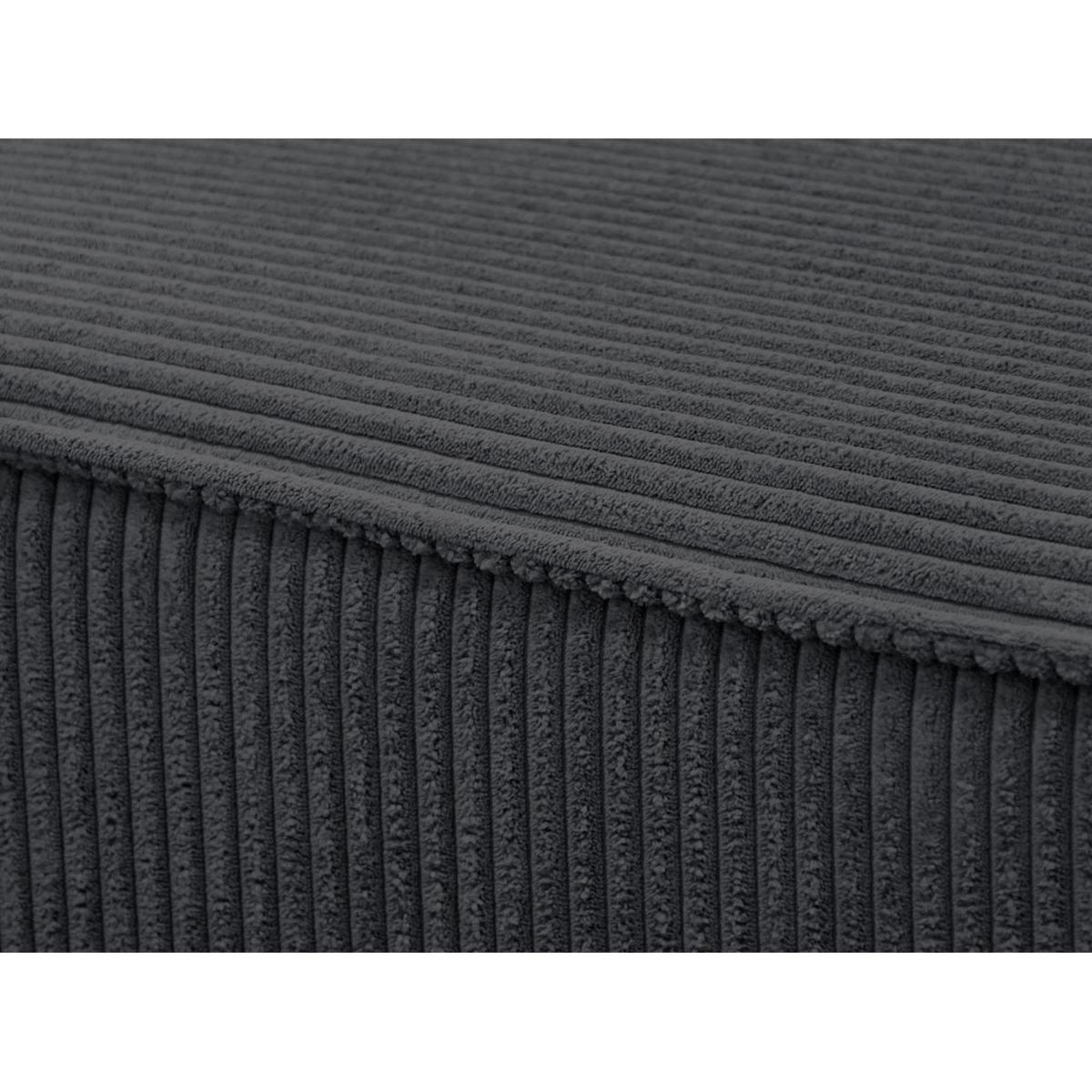 ECKSCHLAFSOFA Primo L dunkelgrau - Dunkelgrau/Schwarz, Textil (290/185cm) - Beautysofa