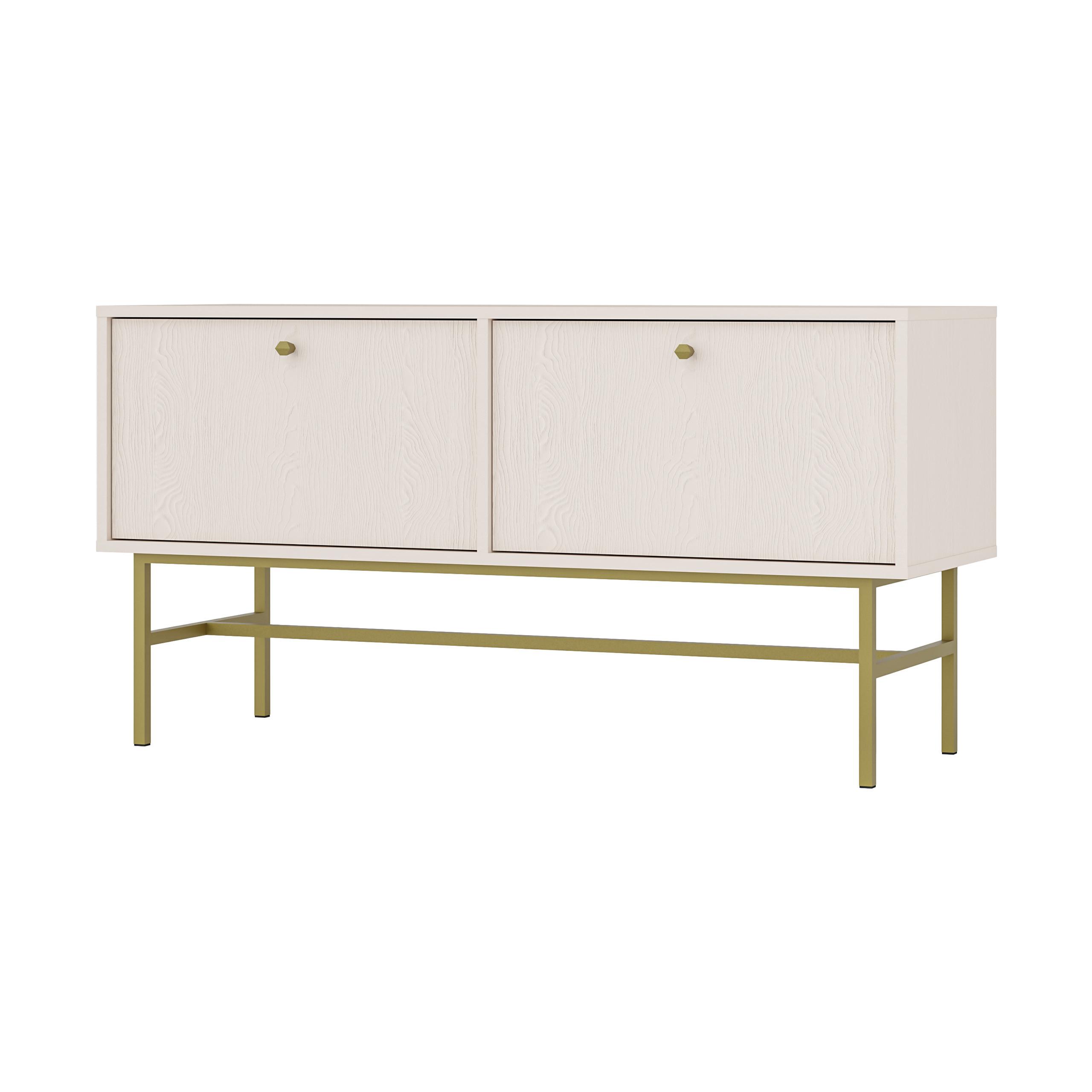 LOWBOARD TORINO 120,6x40,8x62,5 cm mit 2 Türen Beige - Beige, Holzwerkstoff (120.6/62.5/40.8cm) - MASSENO