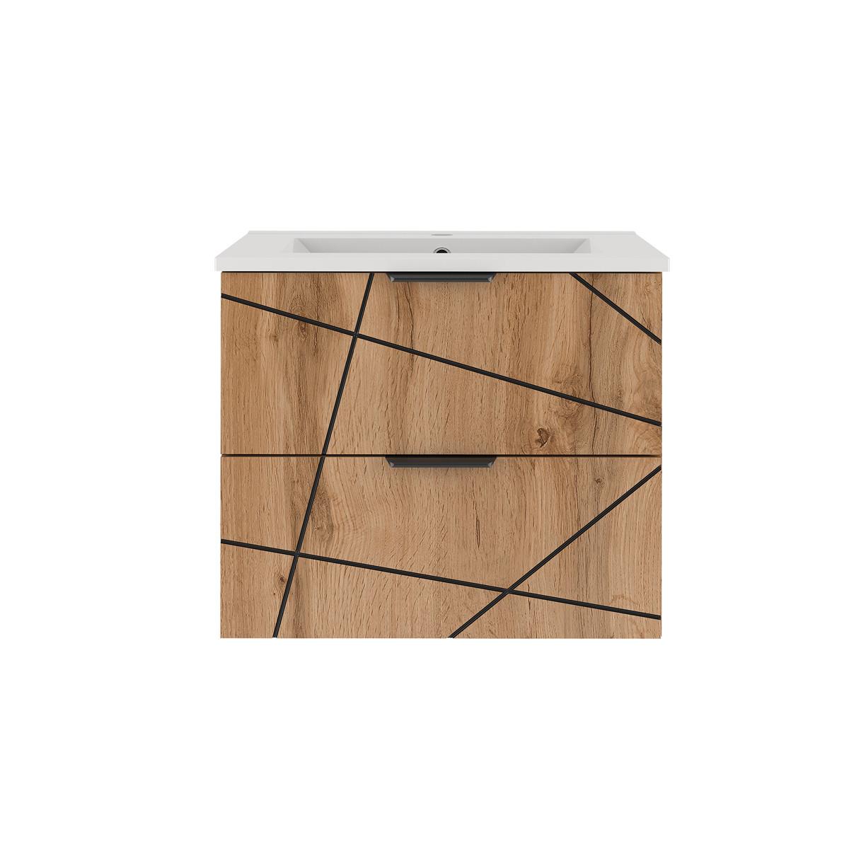 WASCHTISCH 60cm Teren Holz - Braun, Holzwerkstoff (60/50/45.8cm) - Petits-meubles