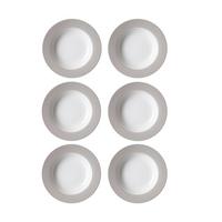 SUPPENTELLER Doppio Grau ø 22 cm 6er Set - Grau, Keramik (22cm) - Ritzenhoff Breker