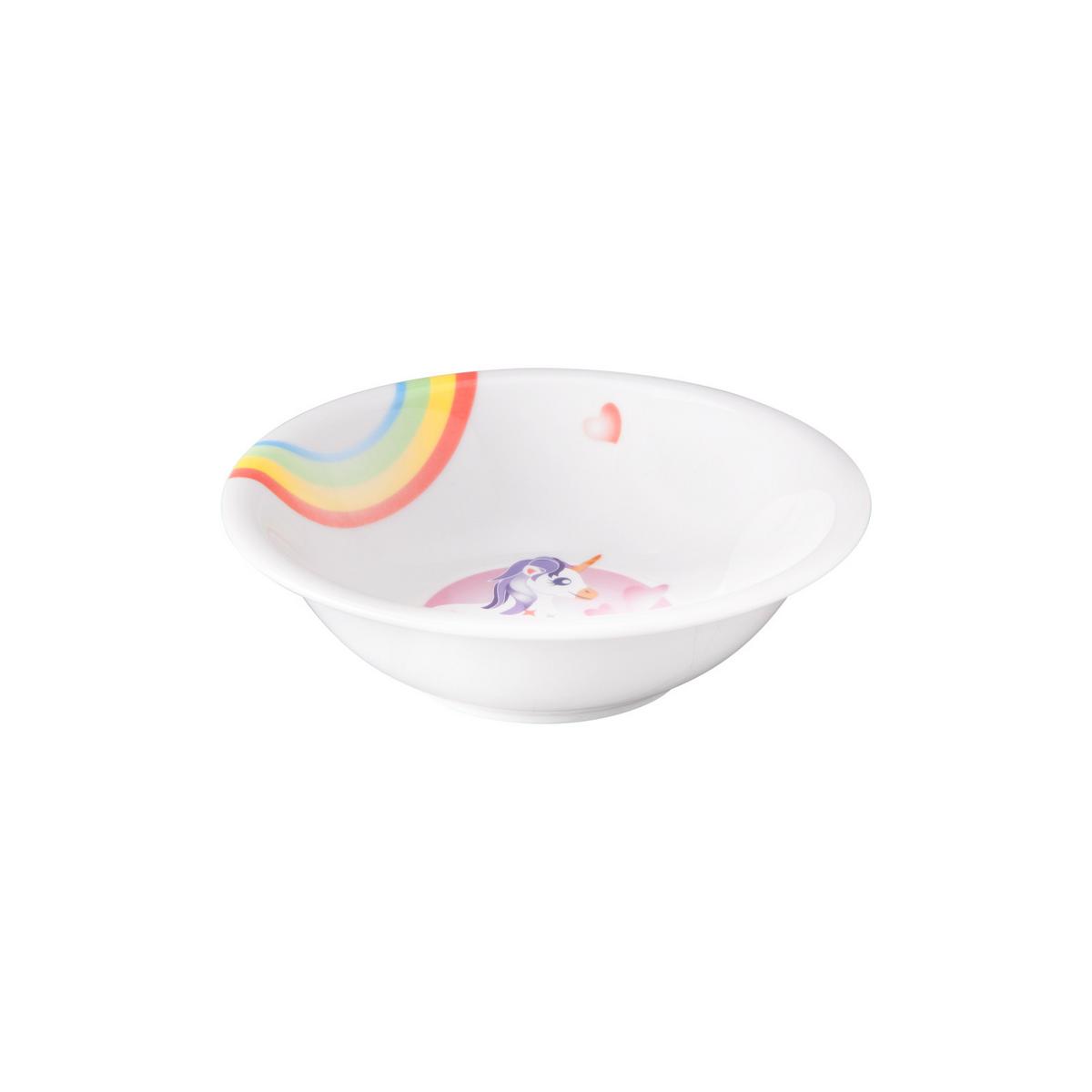 KINDERGESCHIRR SET Compact Mein kleines Einhorn bunt 3-tlg. - Multicolor, Keramik (21.4/20.5/21.4cm) - Seltmann Weiden