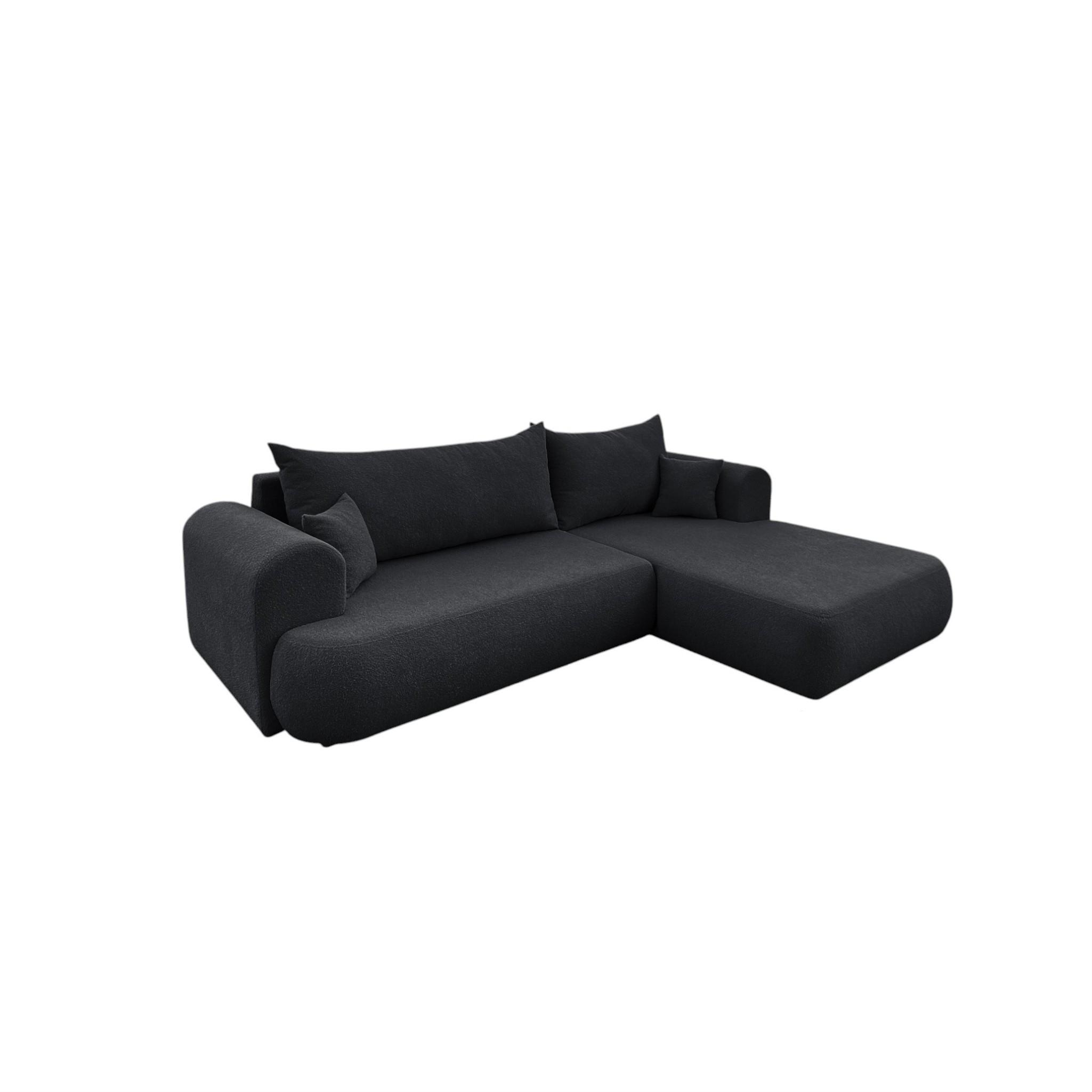 ECKSOFA Anike In Now Or Never - Schwarz, Holzwerkstoff/Textil (260/173cm) - Fun Möbel