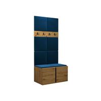 GARDEROBEN-SET Orion IV - Blau/Eiche Artisan, Holzwerkstoff/Kunststoff (84/186/46cm) - MIRJAN24