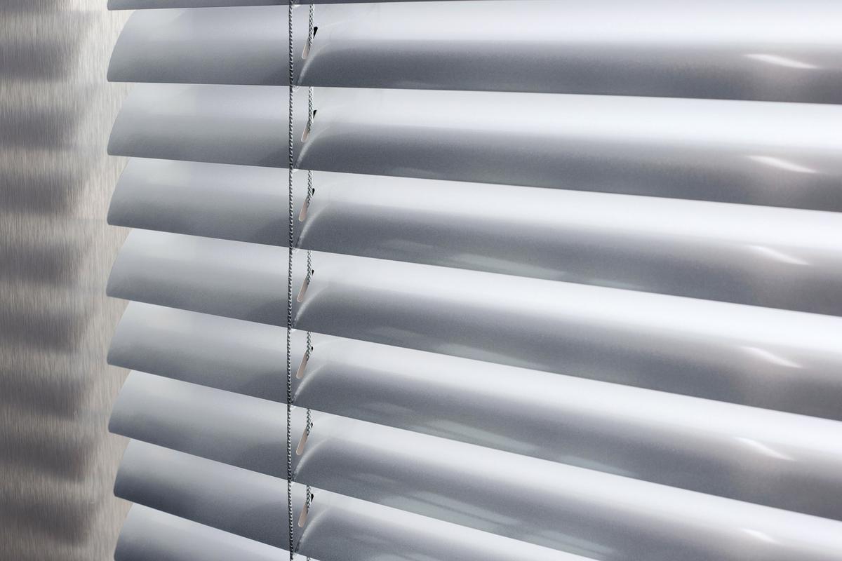 JALOUSIE venetianische mit Silber Zugschnu 150X180 - Grau, Metall (150cm) - STORESDECO