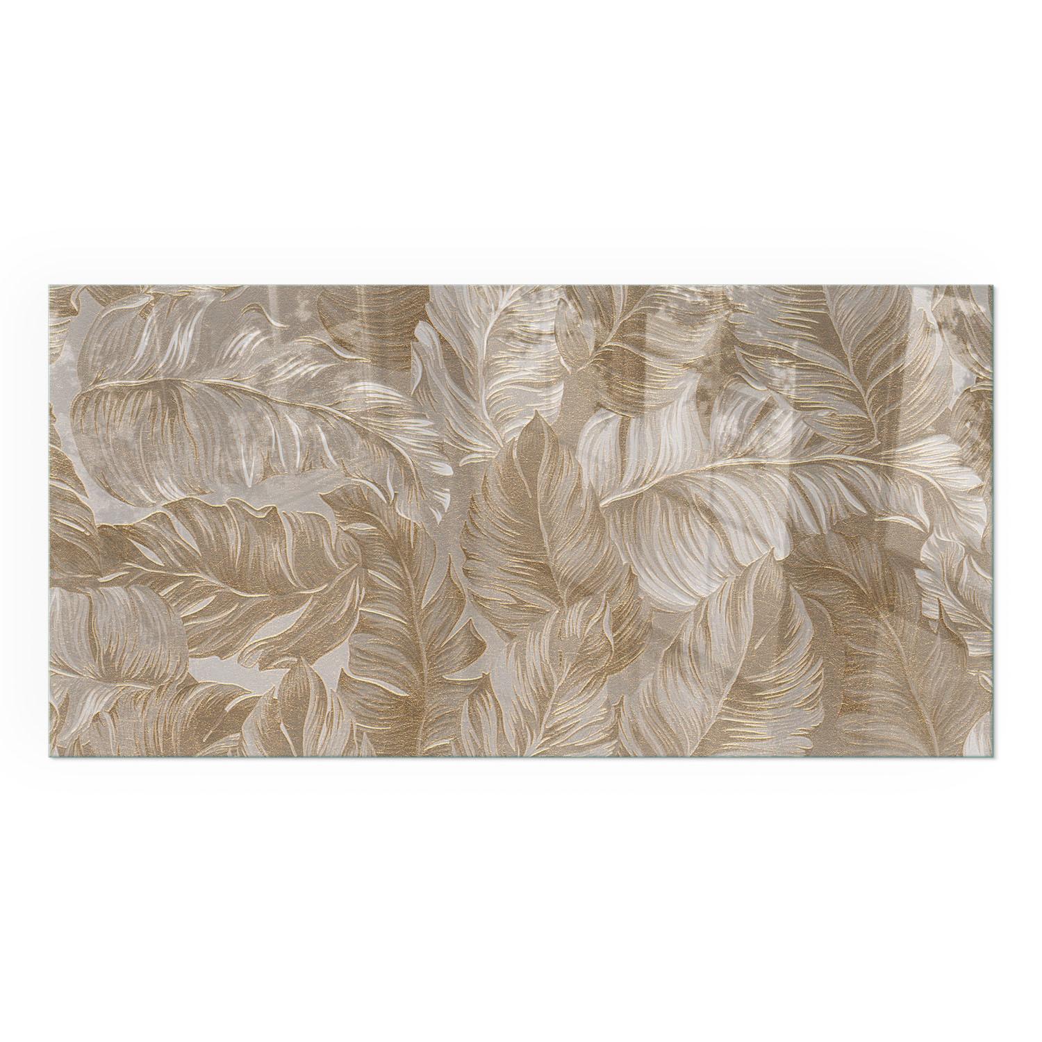 GLASPLATTE für Kamin 140x70 cm - Beige, Glas (140/70/0.4cm) - TULUP