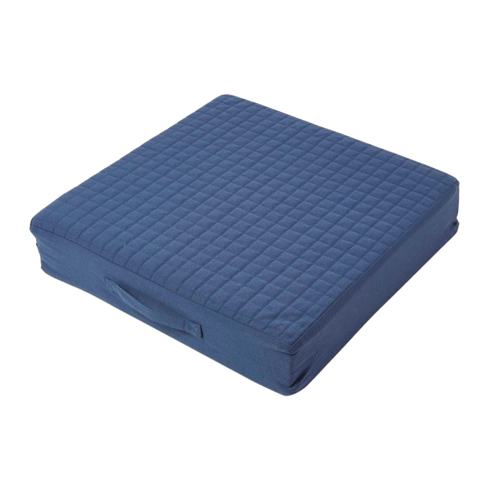 SITZKISSEN orthopädisch 50/50/10 cm – Sesselkissen dunkelblau - Dunkelblau, Textil (50/50/10cm) - Homescapes