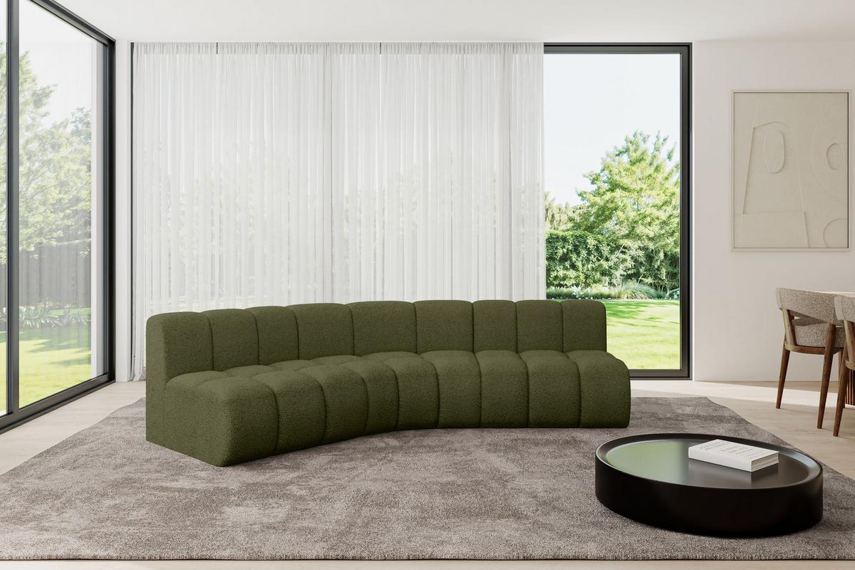 ECKSOFA modulares Sofa Montra-L1 - 290x174x70 cm Grün - Grün, Holzwerkstoff/Textil (290/174cm) - ALTDECOR