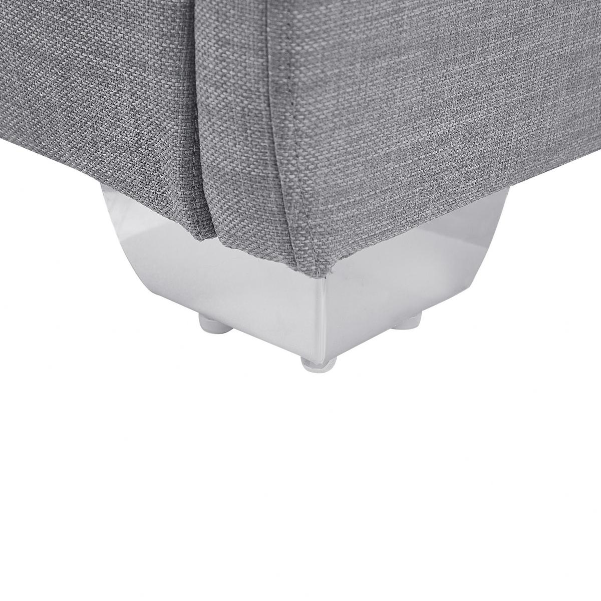 POLSTERBETT 160/200cm Grau Paris - Grau, Textil (160/200cm) - Beliani