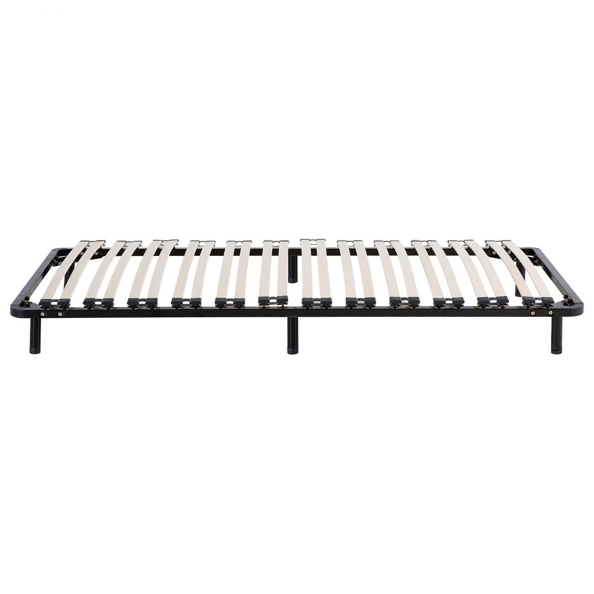 LATTENROST 90x200 cm Schwarz Combourg - Schwarz, Metall (90/21/200cm) - Beliani