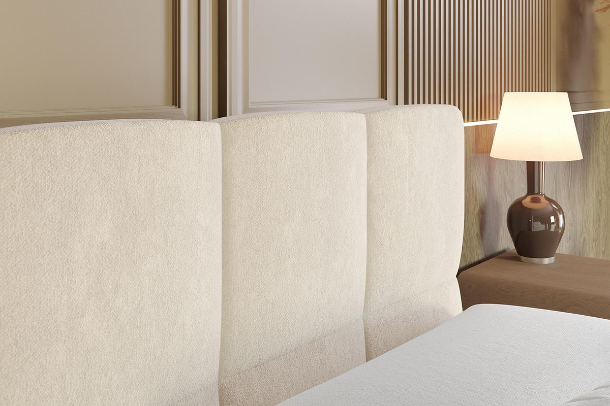 BOXBETT mit Matratze H4 und Lattenrost - LIRO-Z - 160x200 - Beige Monolith - Beige, Holzwerkstoff (160/200cm) - ALTDECOR