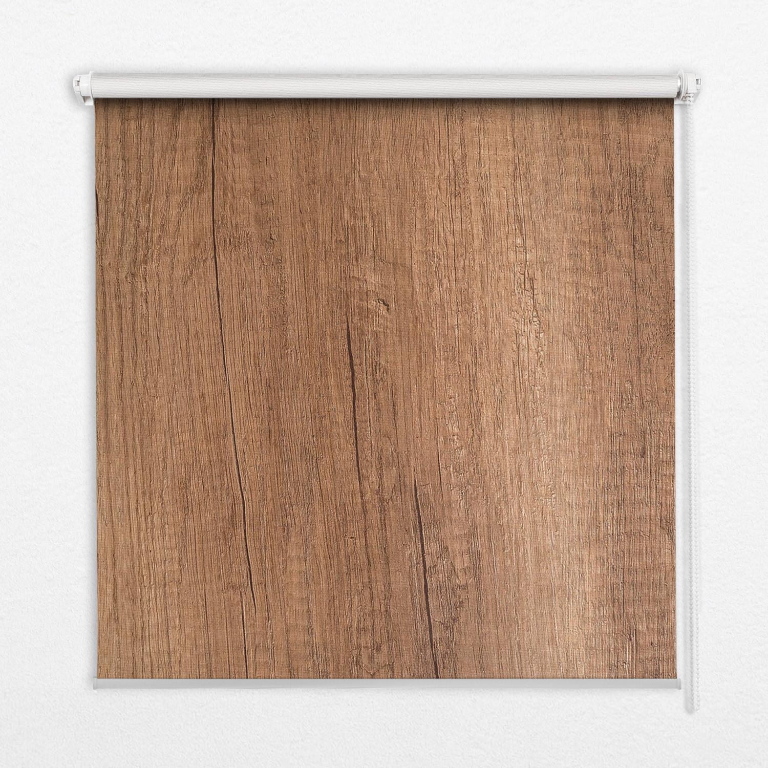 INNENROLLO - Fensterrollo - Rollo - 130x140 cm - Holz - Braun, Kunststoff (130/140/0.5cm) - TULUP