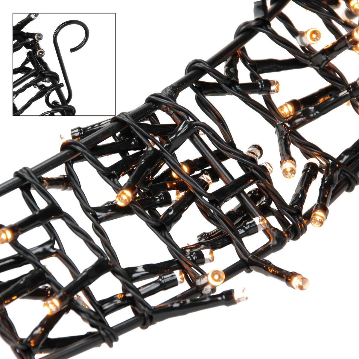 LED LICHTERKRANZ Ø38 cm 300 LEDs Warmweiß - Schwarz, Metall (38/5.5/38cm) - ECD-Germany
