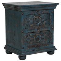 NACHTTISCH aus holz 50x40x60cm - Blau, Holz (50/60/40cm) - Wanderlust
