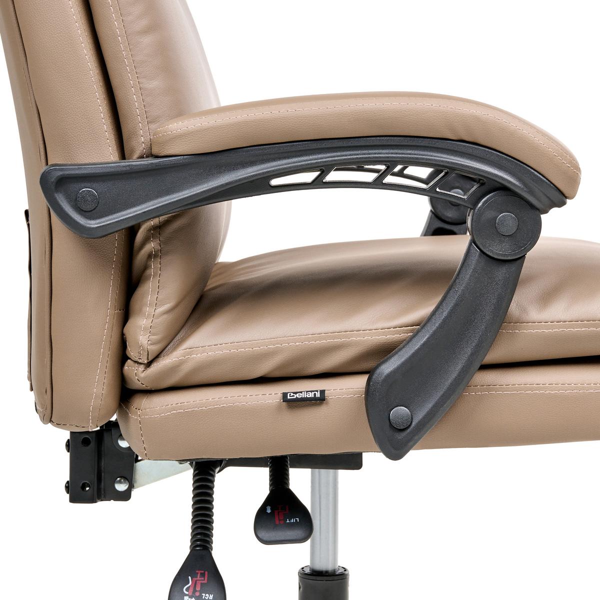 CHEFSESSEL Braun Serene - Schwarz/Braun, Kunststoff (70/105/70cm) - Beliani